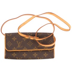 Louis Vuitton Pochette Twin Crossbody Bag - brown