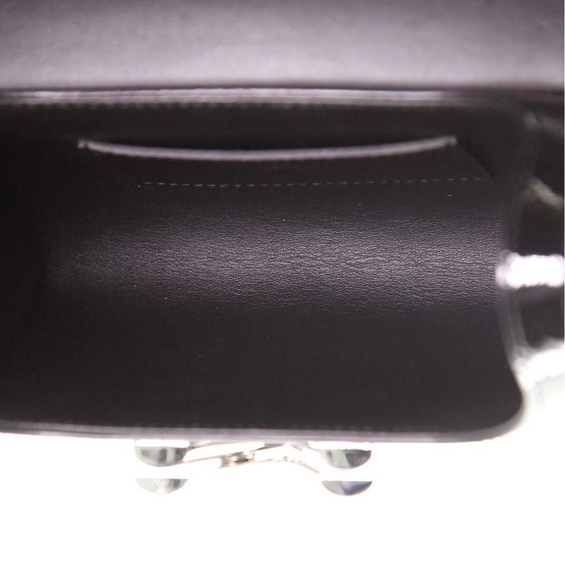 Black Louis Vuitton Pochette Twist Handbag Leather with Monogram Vernis