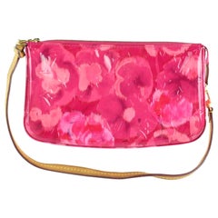 Used Louis Vuitton Pochette Vernis Ikat Nm Rose Velours 23lz1130 Pink Clutch