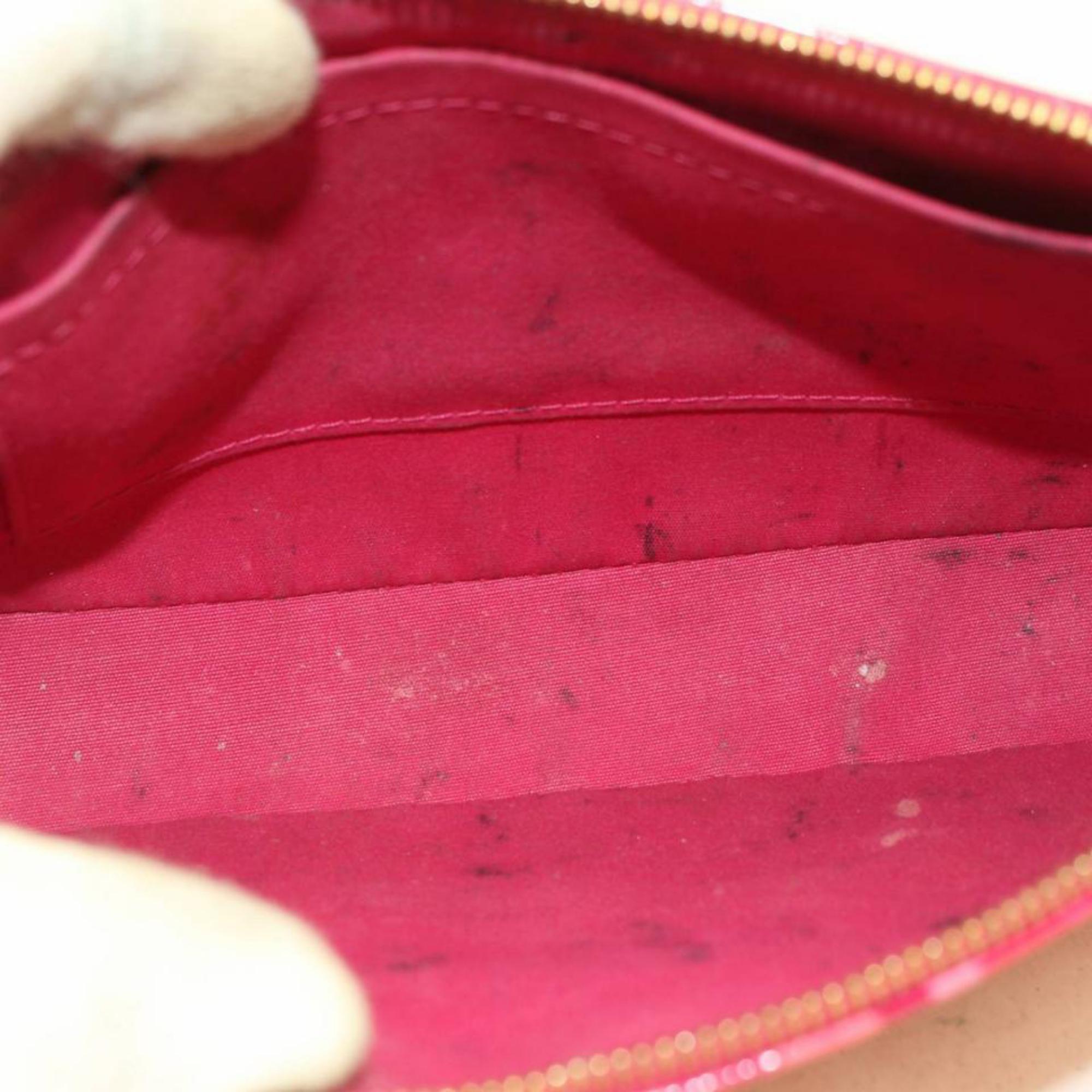 Pink Louis Vuitton Pochette Vernis Ikat Nm Rose Velours 868290 Shoulder Bag For Sale