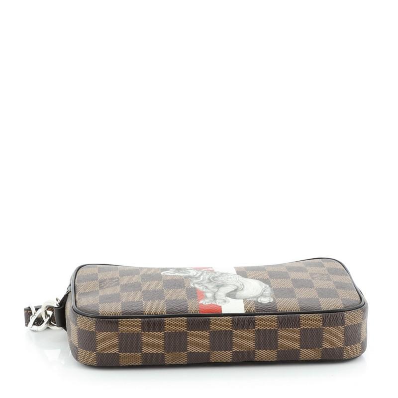 Black Louis Vuitton Pochette Volga Limited Edition Chapman Savane Damier