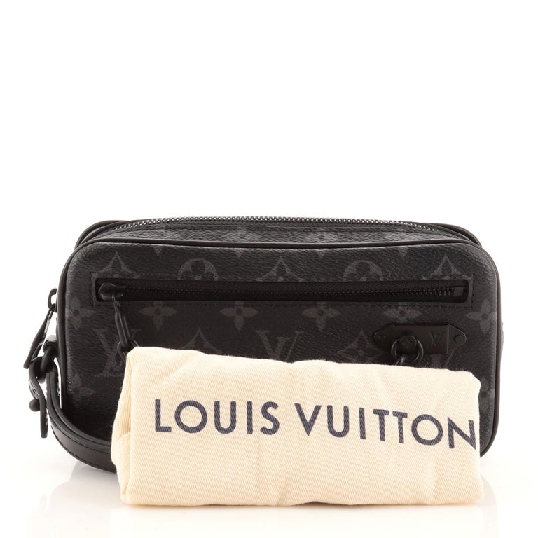 LOUIS VUITTON Pochette Volga Monogram Eclipse, Luxury, Bags