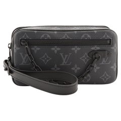 Louis Vuitton Pochette Volga Monogram Eclipse Canvas