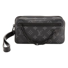 Louis Vuitton Pochette Volga Monogram Eclipse Canvas