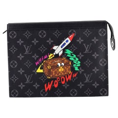 Louis Vuitton Louis Vuitton Pochette Voyage Comic Trunk Monogramm Eclipse Canvas MM
