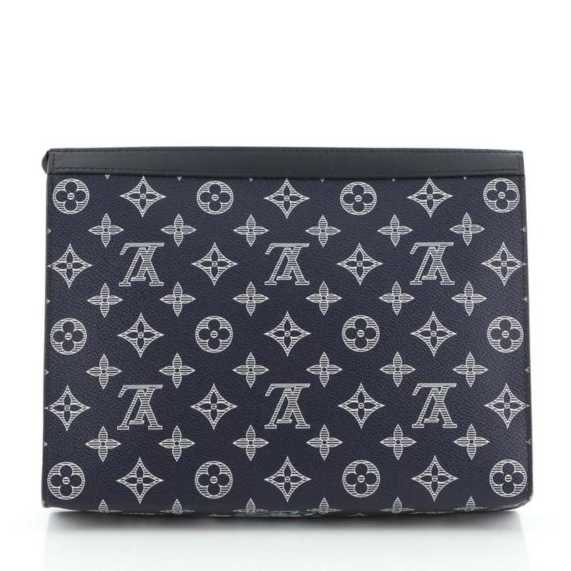 Black Louis Vuitton Pochette Voyage Limited Edition Chapman Savane Monogram Canvas MM