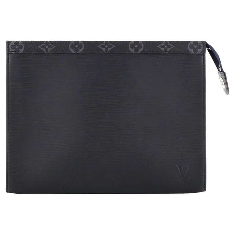 Black Louis Vuitton Monogram Eclipse Pochette Voyage MM Clutch Bag