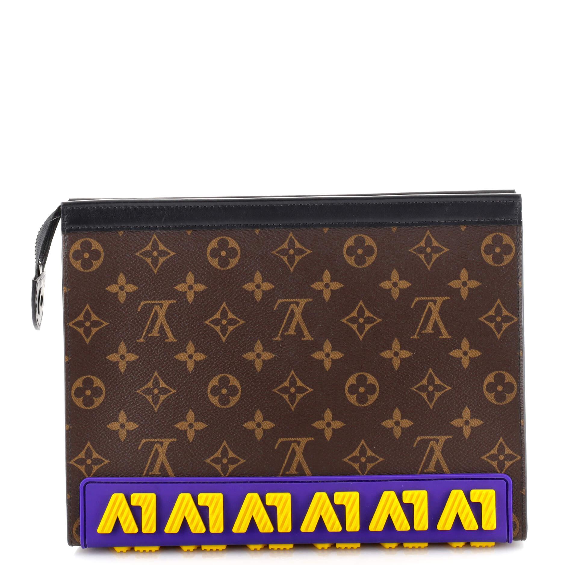 Black Louis Vuitton Pochette Voyage Limited Edition LV Rubber Monogram Canvas MM