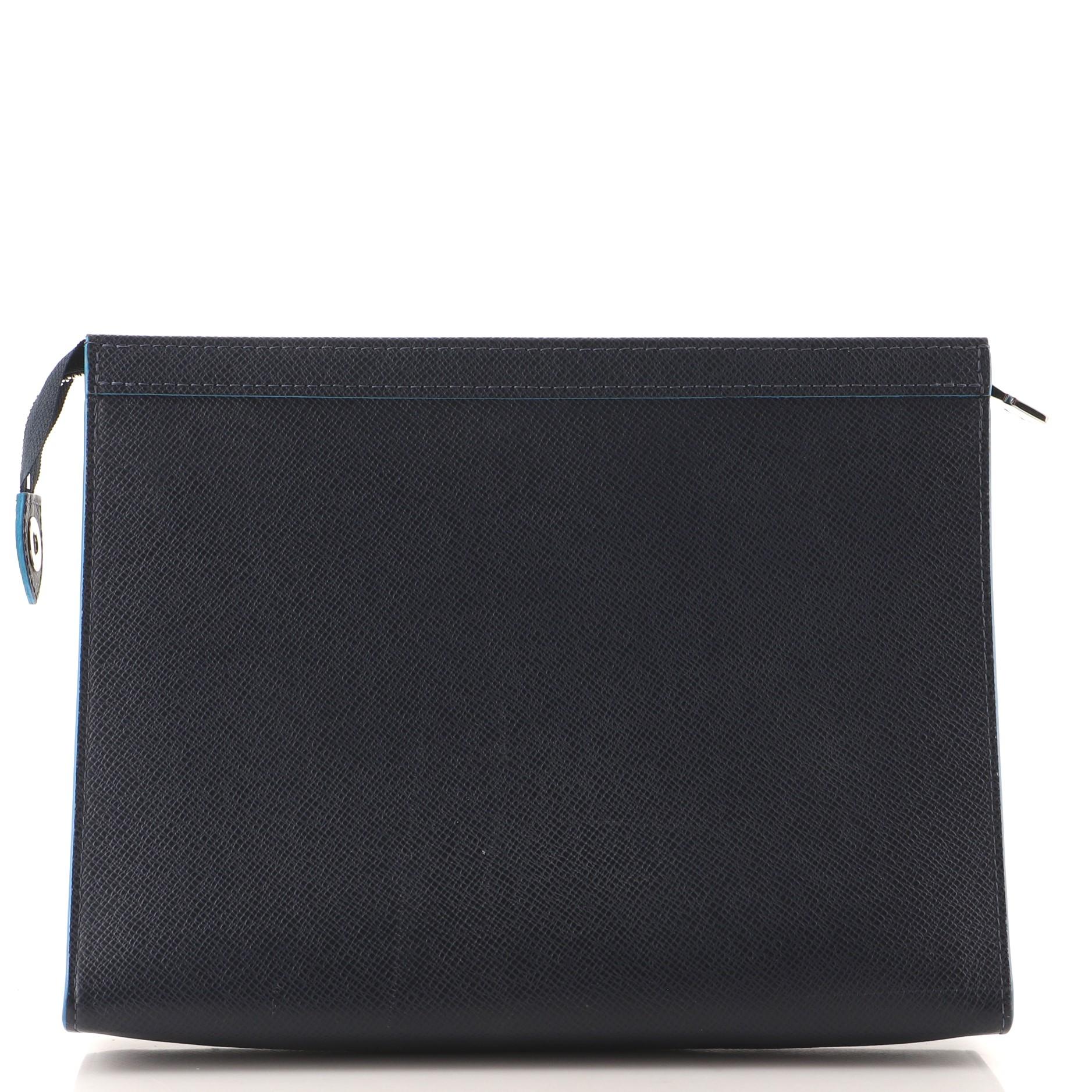 Black Louis Vuitton Pochette Voyage Limited Edition Malletier Taiga Leather MM