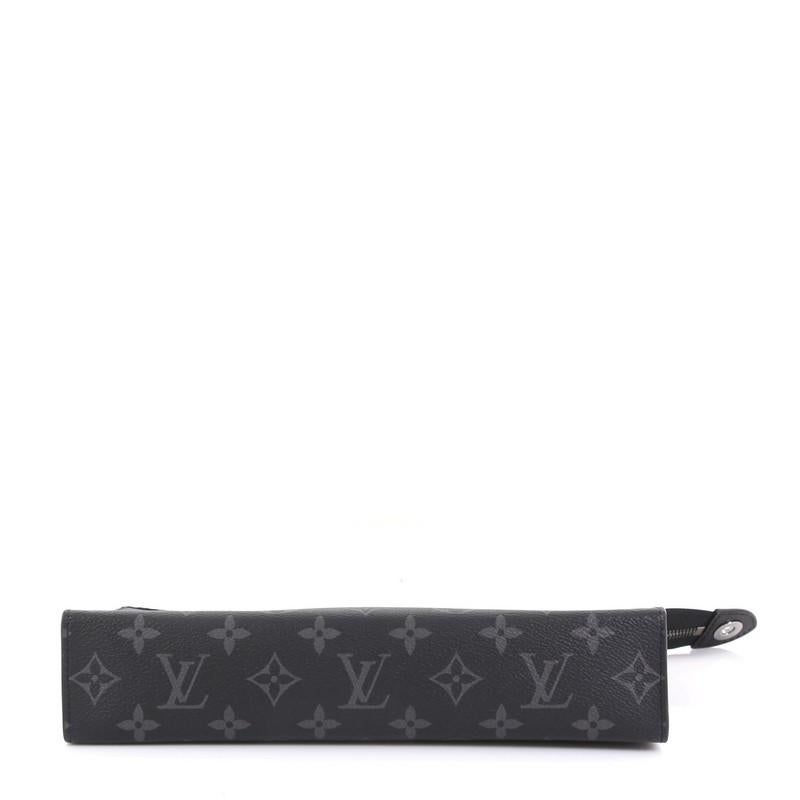 Louis Vuitton Pochette Voyage Monogram Eclipse Canvas MM In Good Condition In NY, NY