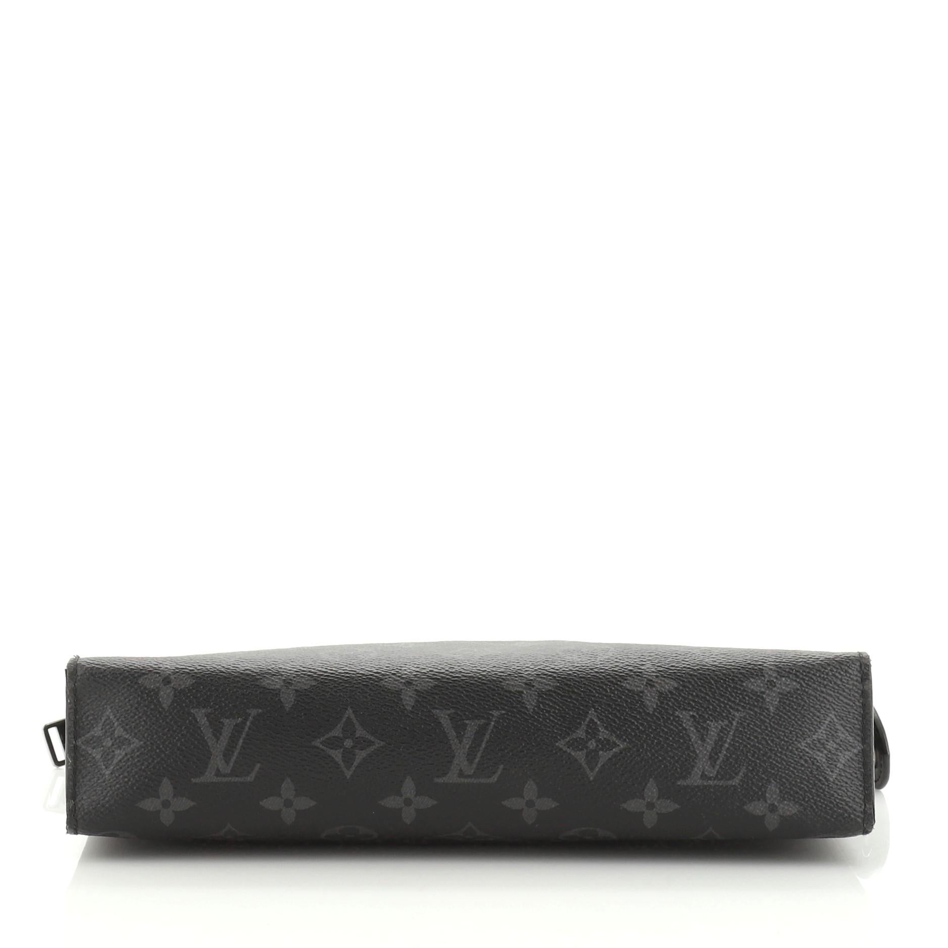Louis Vuitton Pochette Voyage Monogram Eclipse Canvas MM In Good Condition In NY, NY