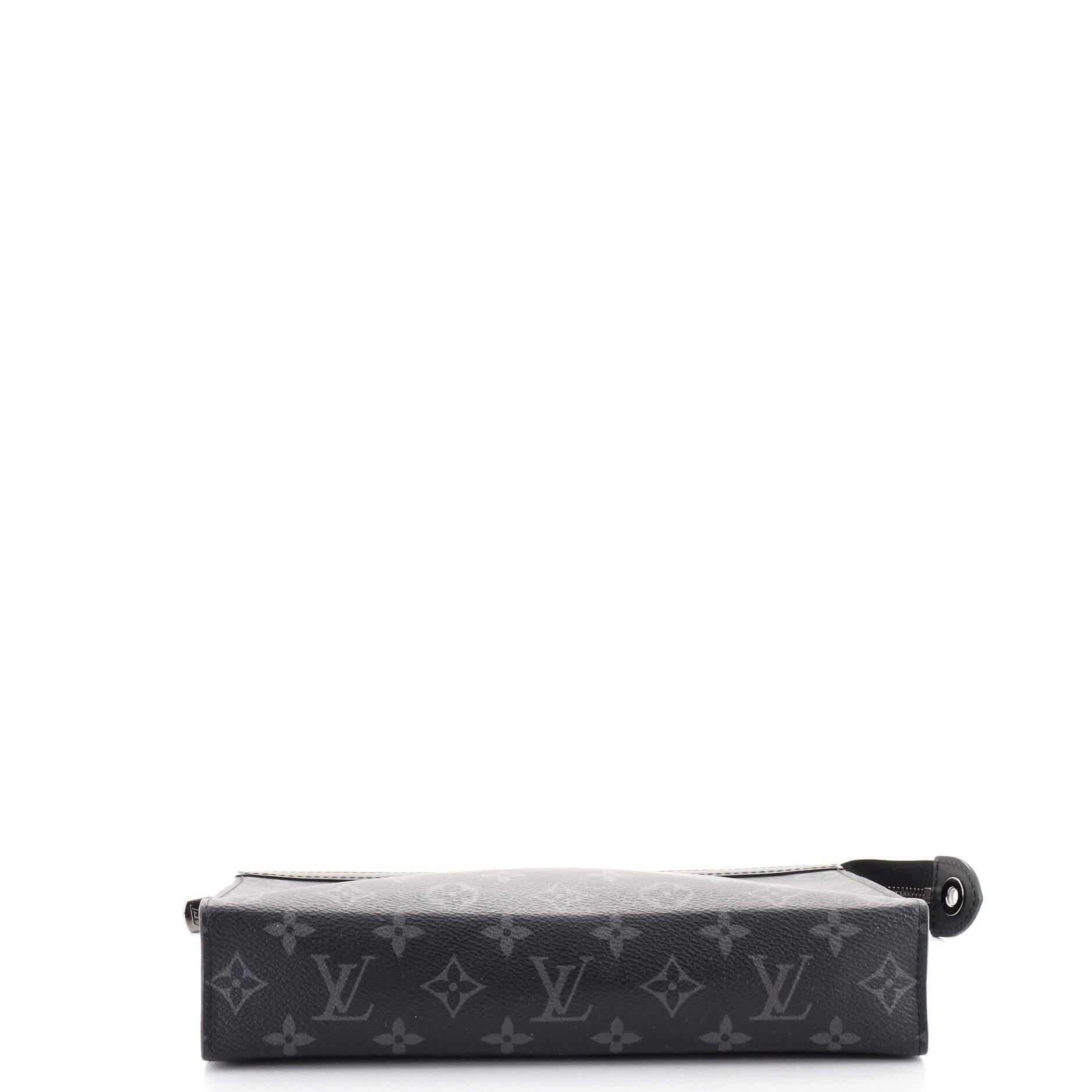 Louis Vuitton Pochette Voyage Monogram Eclipse Canvas MM In Good Condition In NY, NY