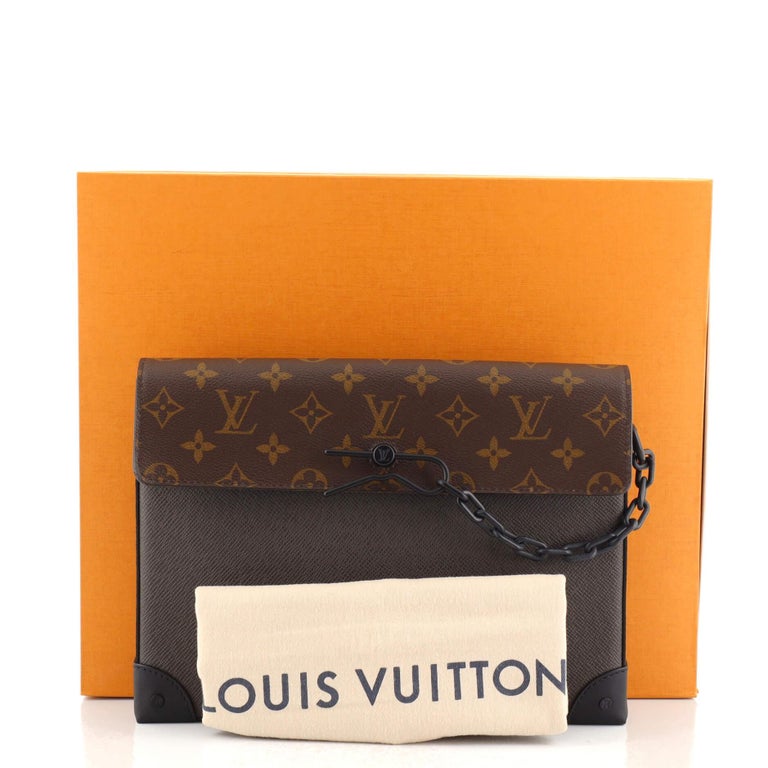 Louis Vuitton Pochette Voyage Steamer Leather and Monogram Canvas