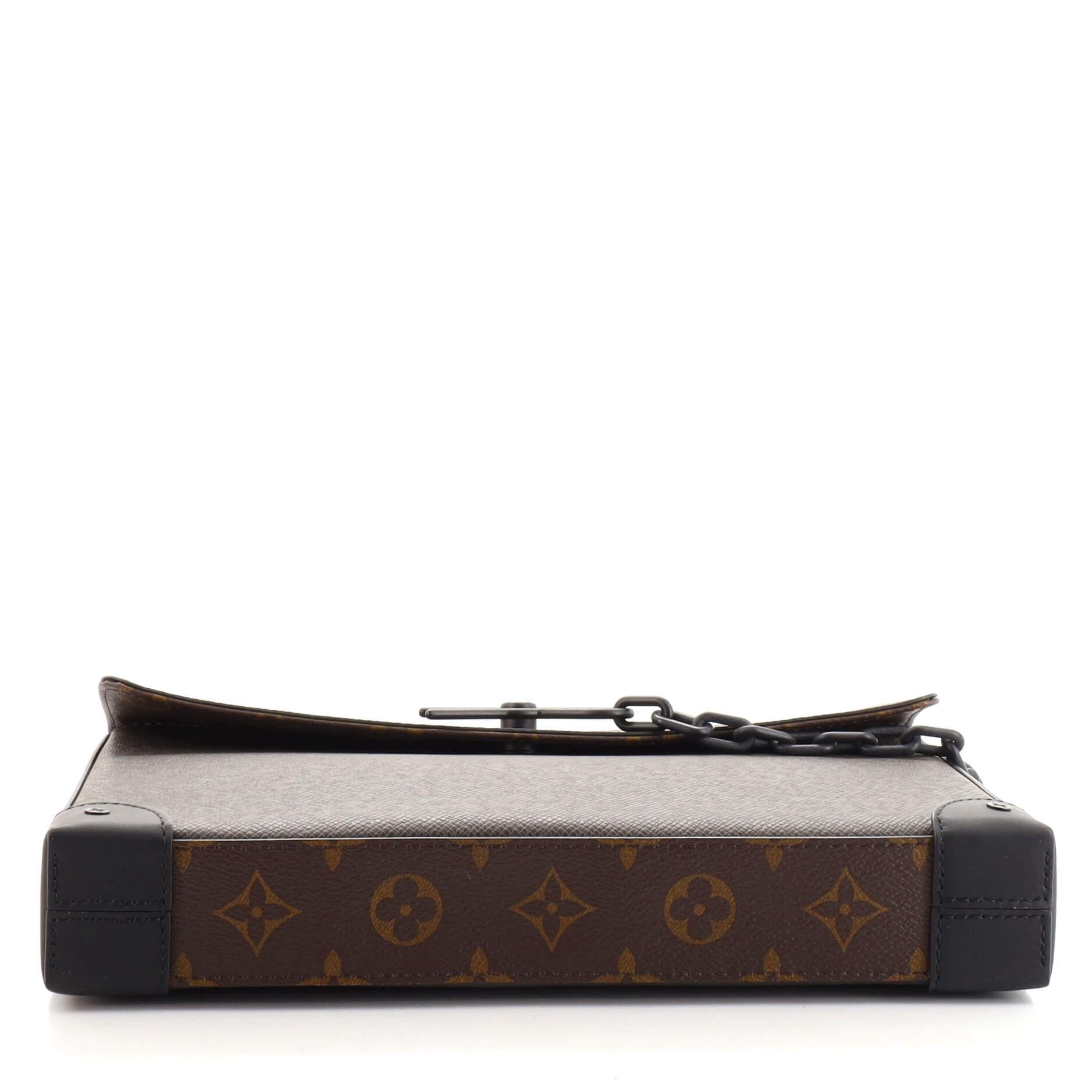 Women's or Men's Louis Vuitton Pochette Voyage Steamer Leather and Monogram Canvas