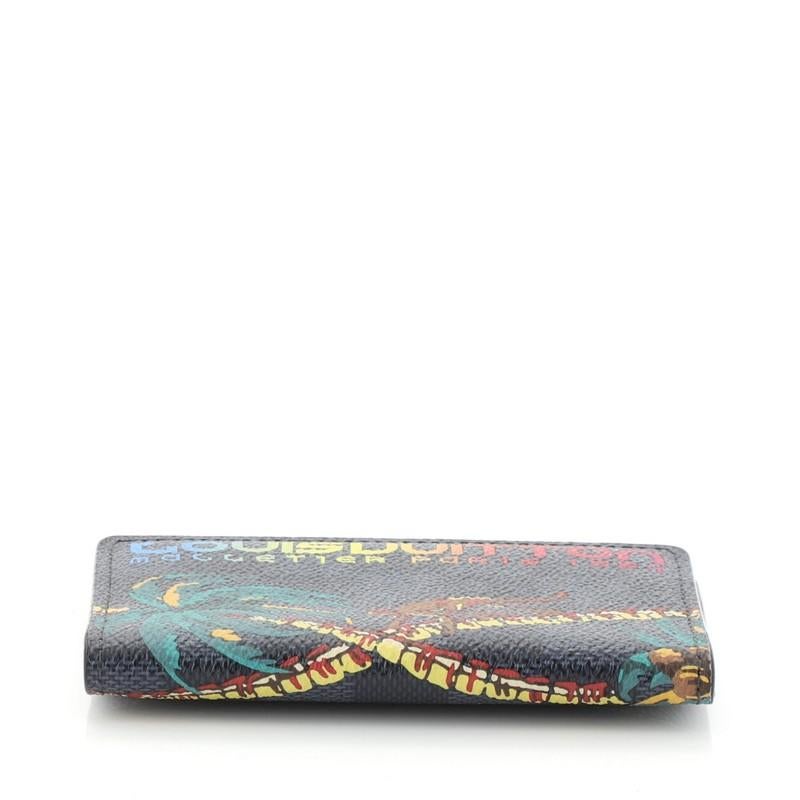 Black Louis Vuitton Pocket Organizer Limited Edition Damier Cobalt Jungle