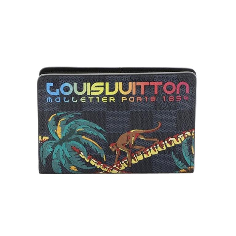 Louis Vuitton Pocket Organizer Limited Edition Damier Cobalt Jungle For Sale at 1stdibs