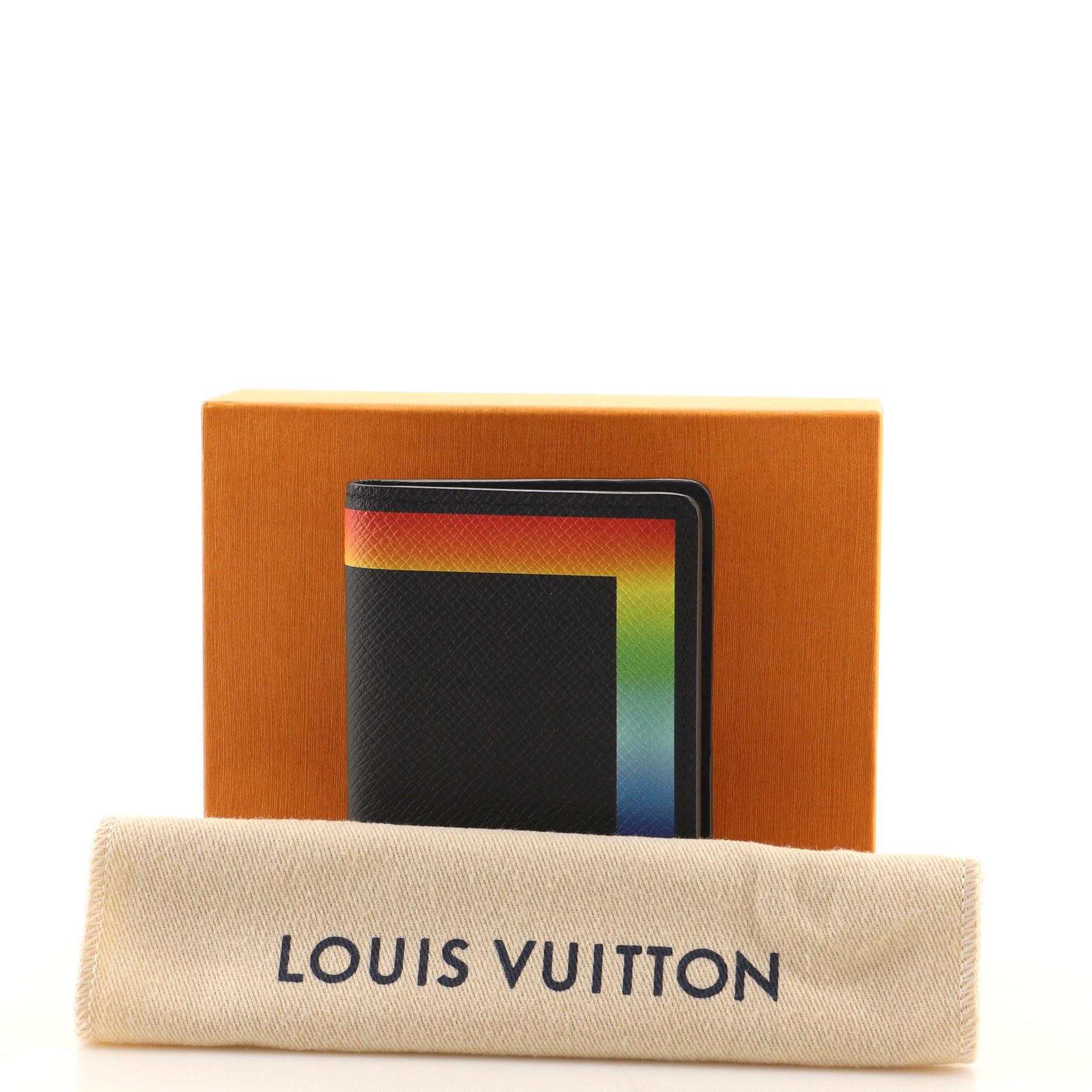 Louis Vuitton Pocket Organizer Vert Laurier Blue Minuit Taiga