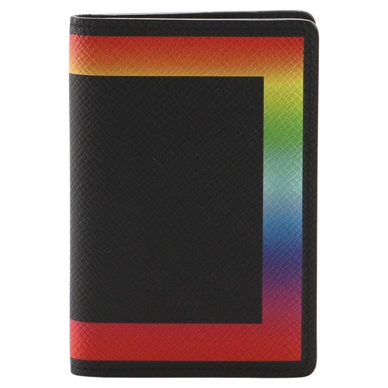 Louis Vuitton Black & Rainbow Taiga Pocket Organizer