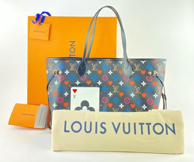 Louis Vuitton, Bags, Louis Vuitton Poker Cards Game On Neverfull Pochette  Mm Wristlet Pouch