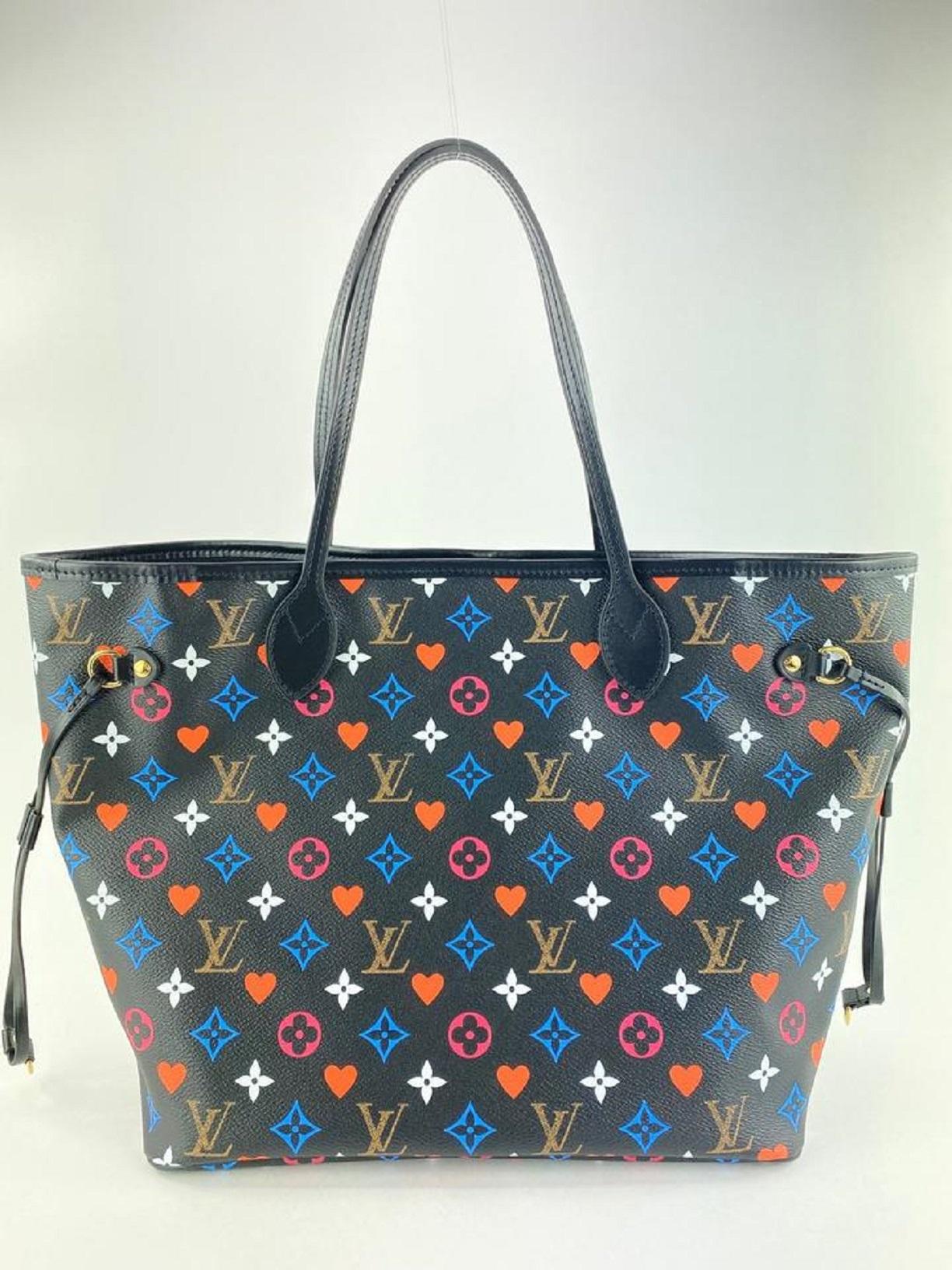 Louis Vuitton Poker Black Multicolor Game On Monogram Neverfull MM 21L1117 1