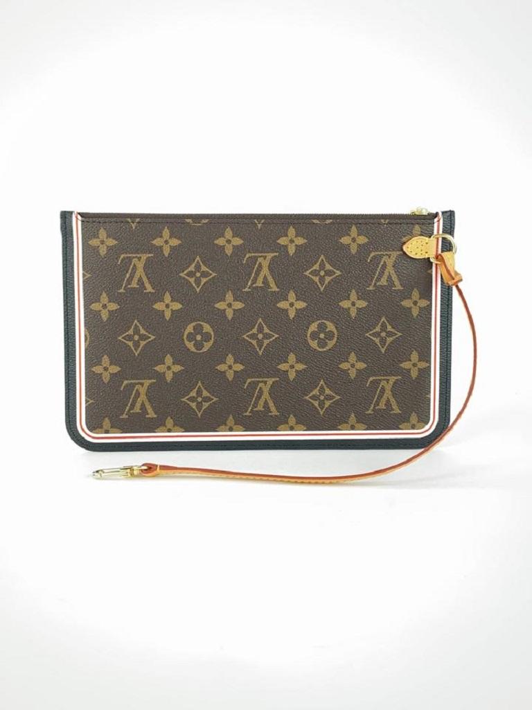 Louis Vuitton Poker Cards Game On Neverfull Pochette GM Wristlet Pouch 1LV928 In New Condition In Dix hills, NY