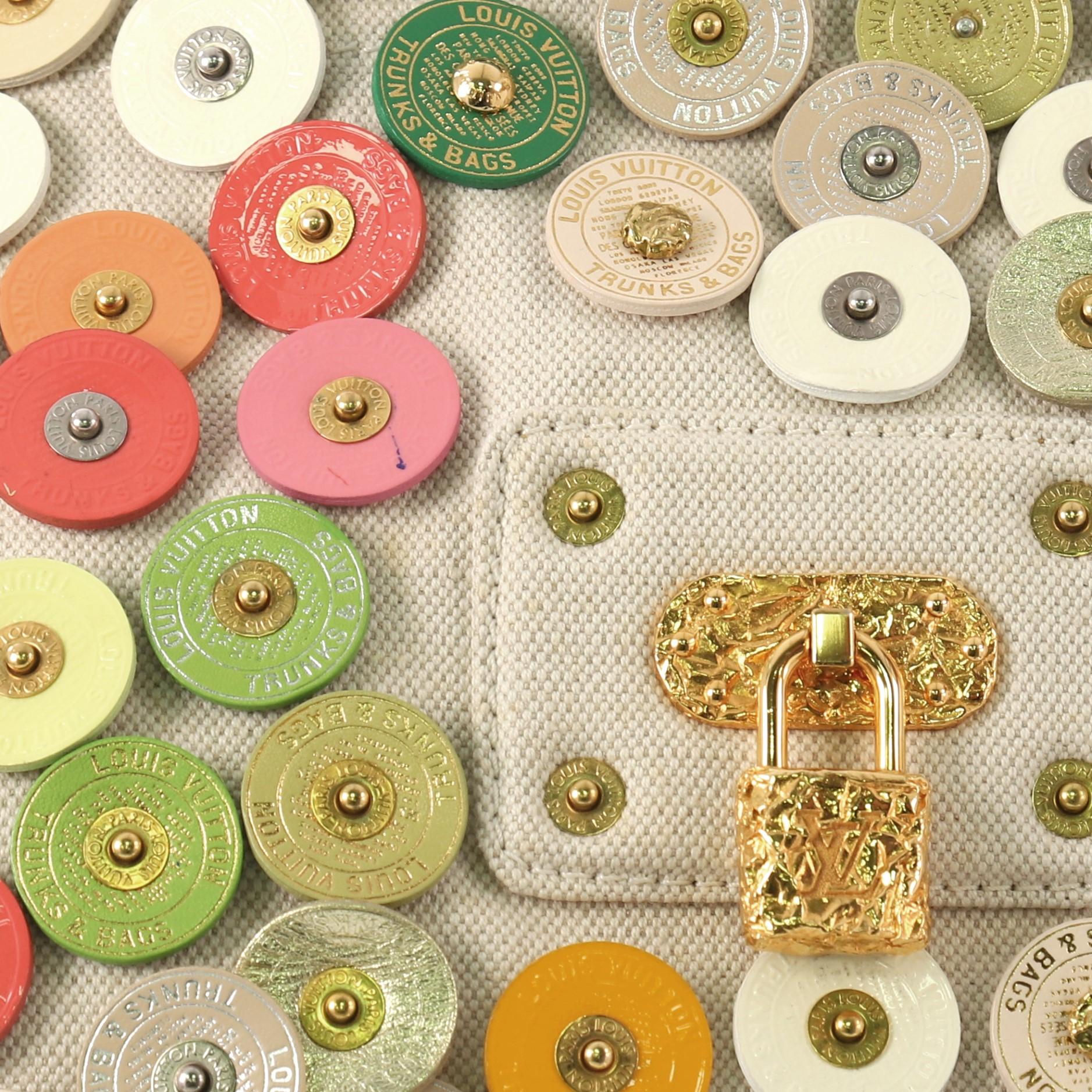 Women's Louis Vuitton Polka Dot Fleur Morgane Handbag Embellished Canvas