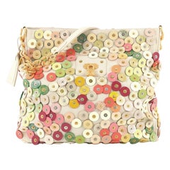Louis Vuitton Polka Dot Fleur Morgane Handbag Embellished Canvas