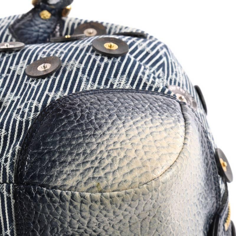 Black Louis Vuitton Polka Dot Trunks Bowly Handbag Denim