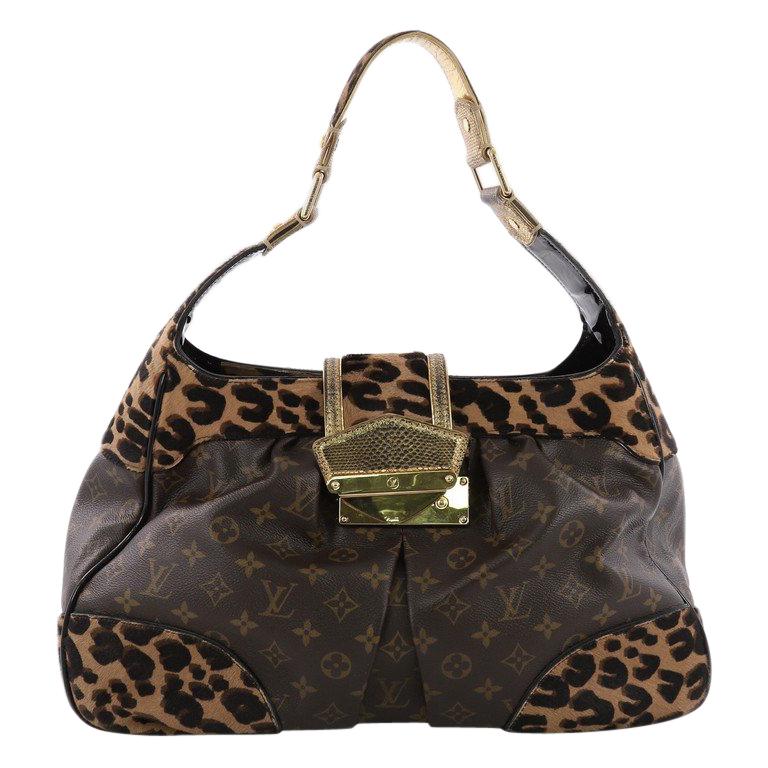 Louis Vuitton Polly Handbag Limited Edition Monogram Canvas and Pony Hair