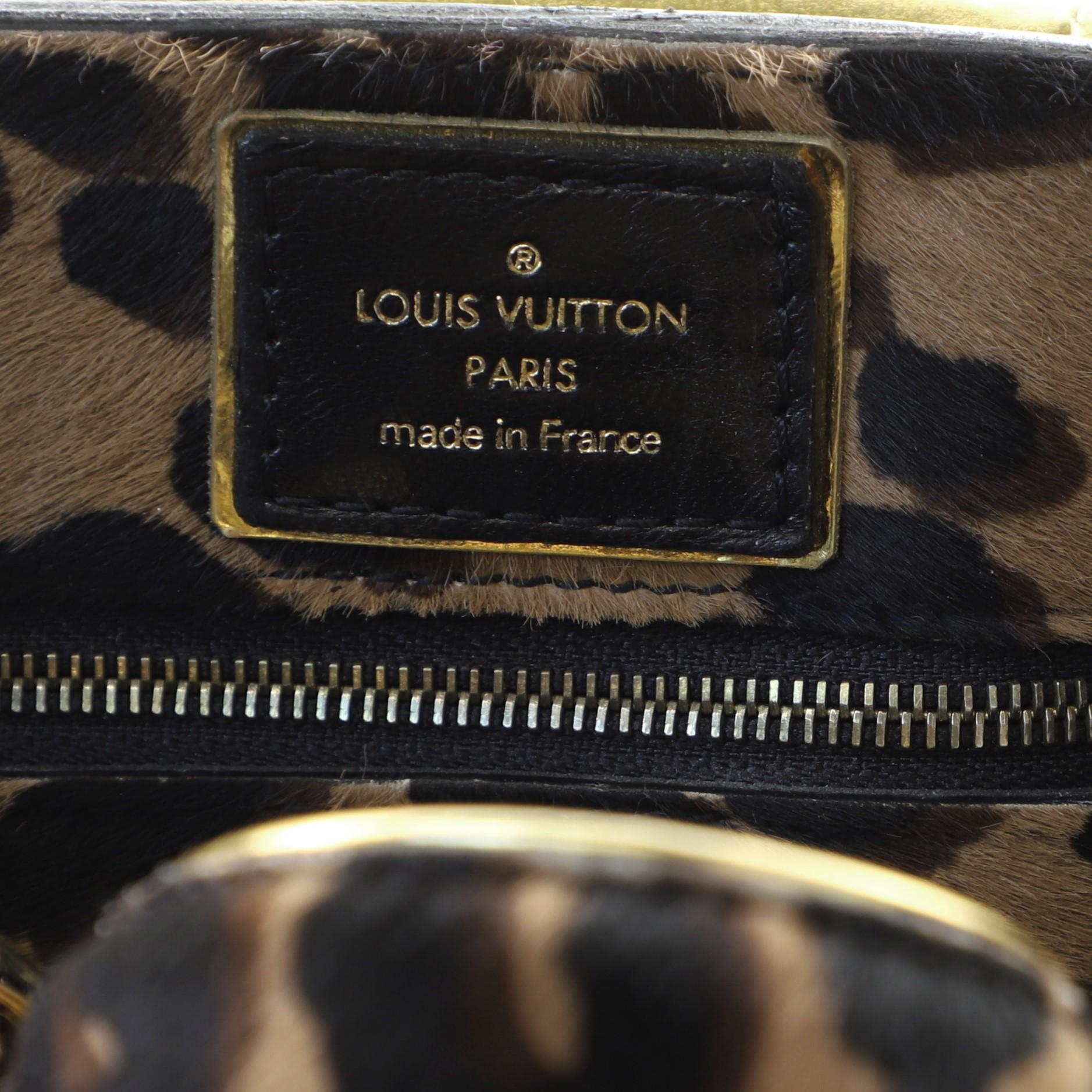 Louis Vuitton Polly Handbag Monogram Canvas and Leopard Pony Hair 5