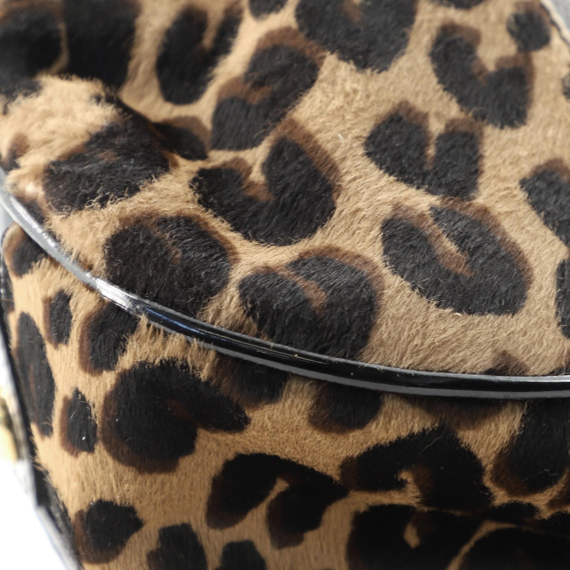 Louis Vuitton Polly Handbag Monogram Canvas and Leopard Pony Hair 4