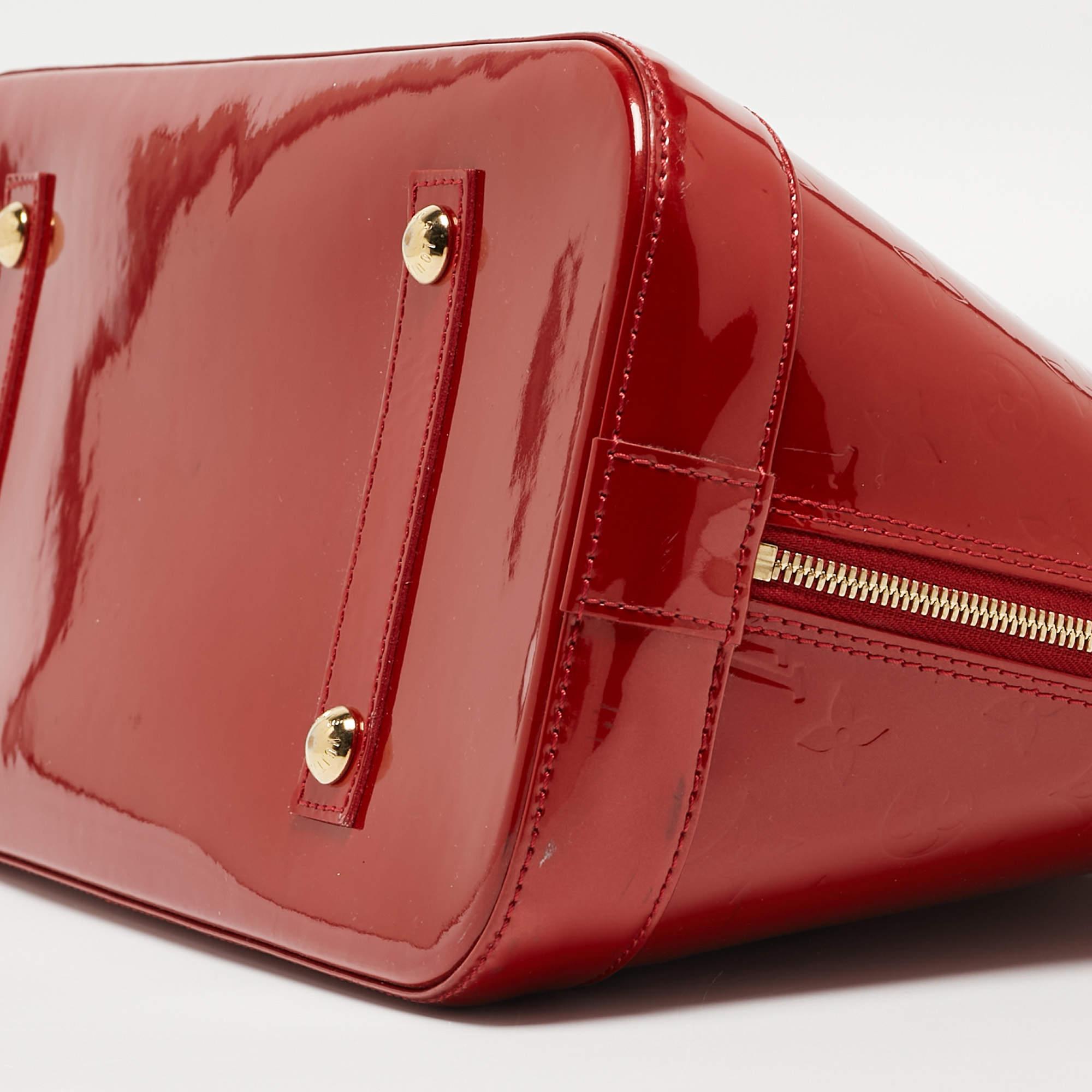 Louis Vuitton Pomme D Amour Monogram Vernis Alma GM Bag 6