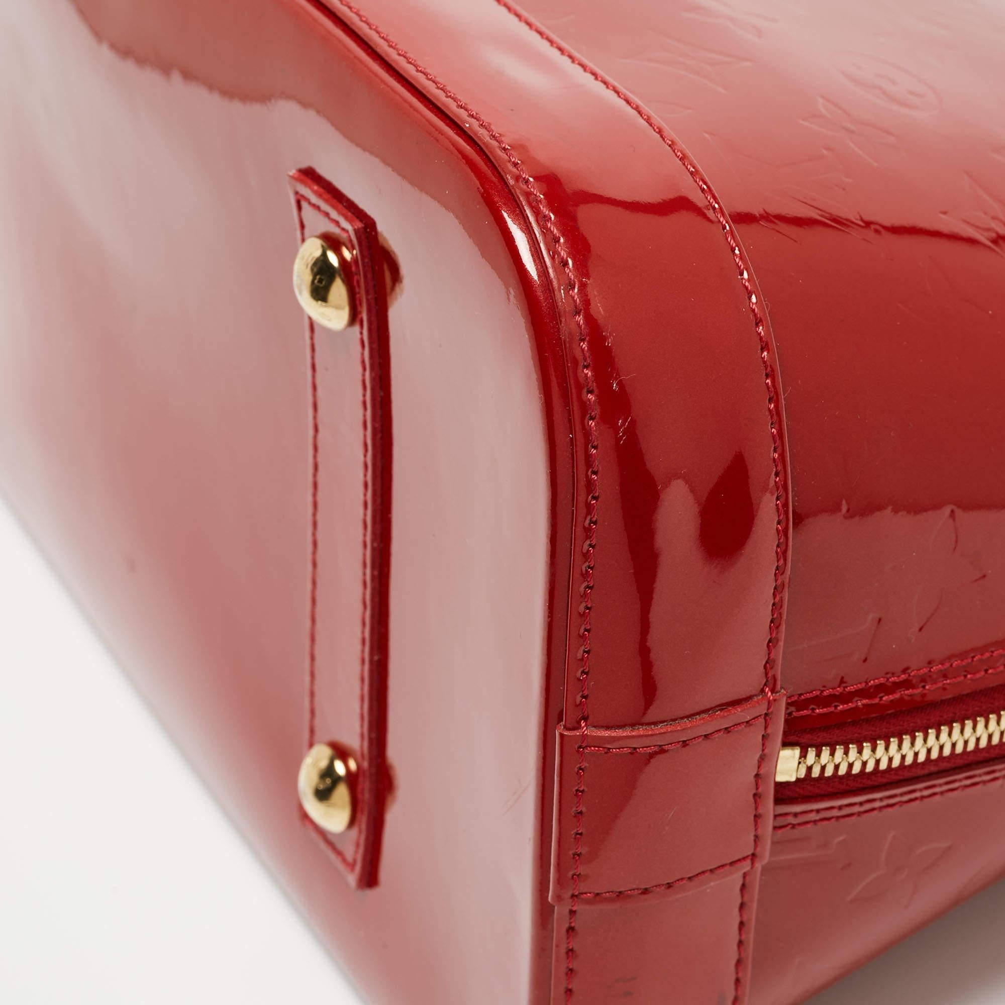 Louis Vuitton Pomme D Amour Monogram Vernis Alma GM Bag 8