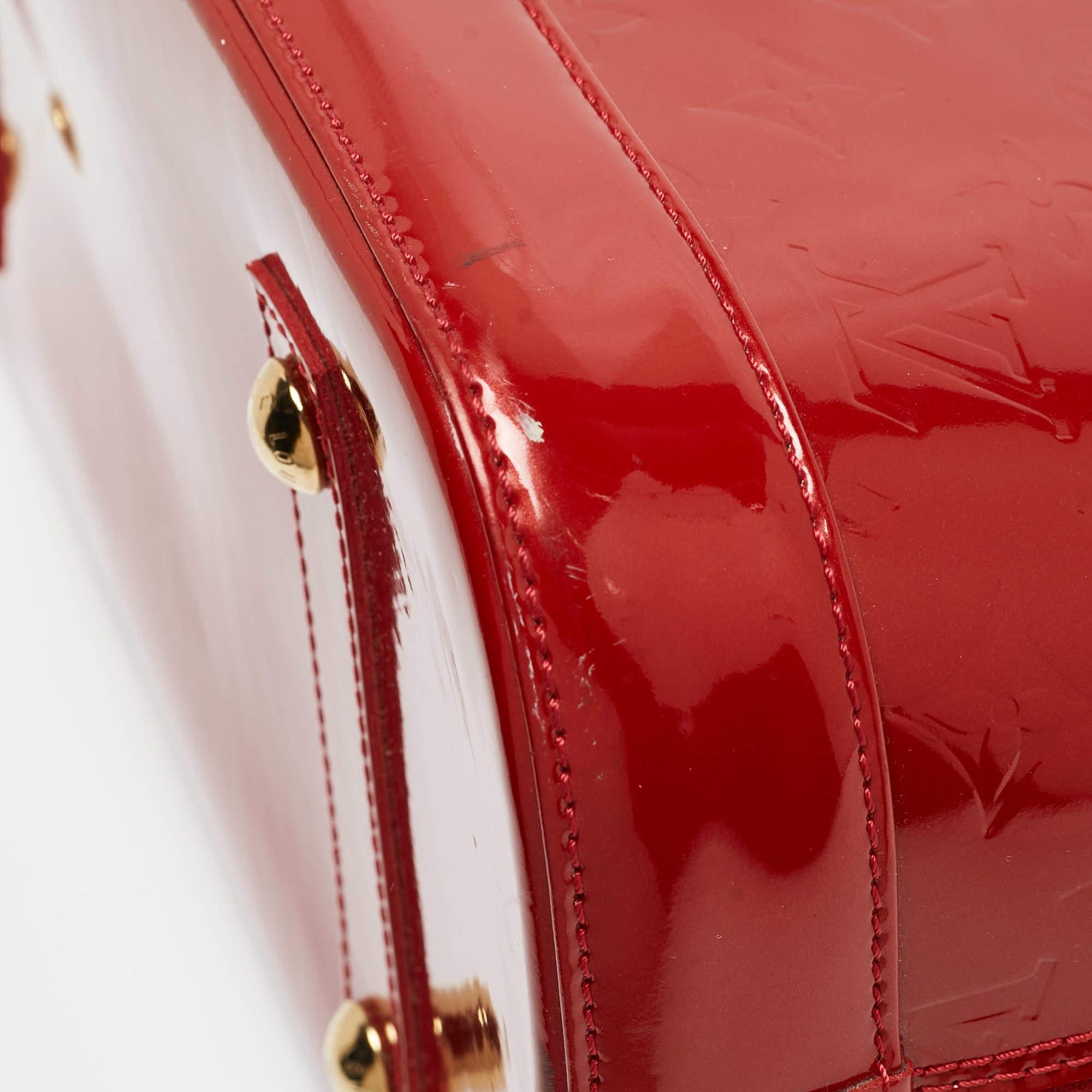 Louis Vuitton Pomme D Amour Monogram Vernis Alma GM Bag 9