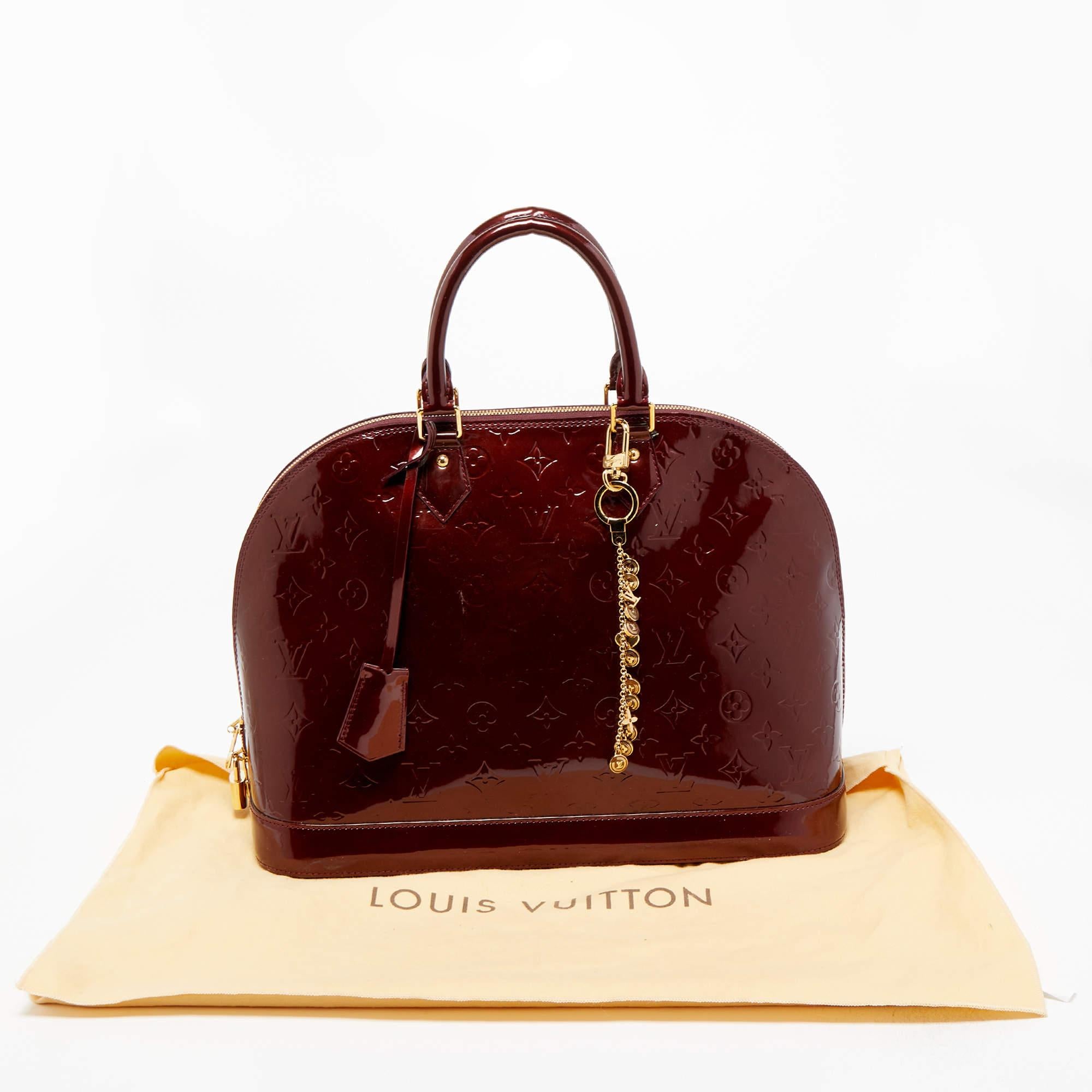 Louis Vuitton Pomme D Amour Monogram Vernis Alma GM Bag 12