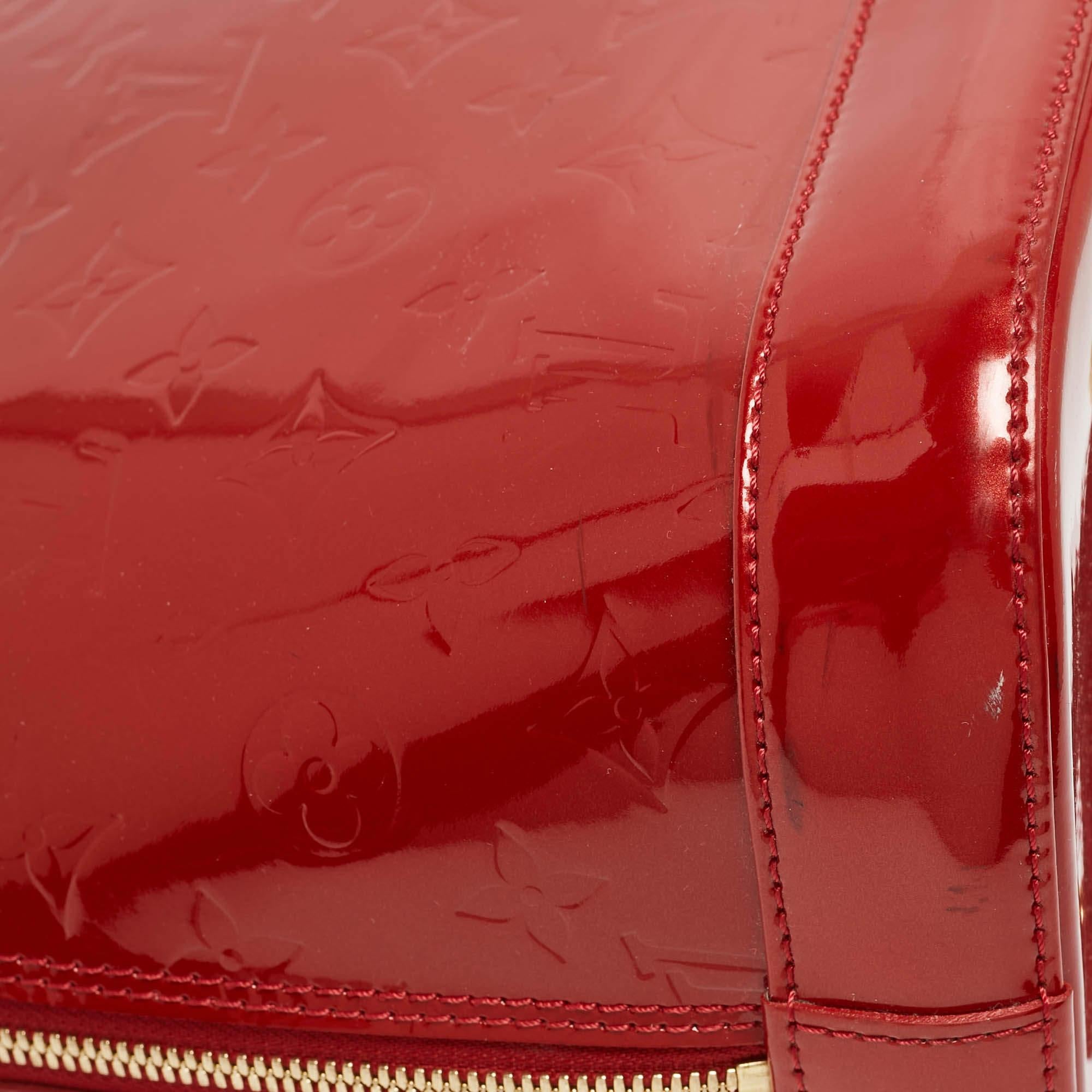 Louis Vuitton Pomme D Amour Monogram Vernis Alma GM Bag For Sale 4