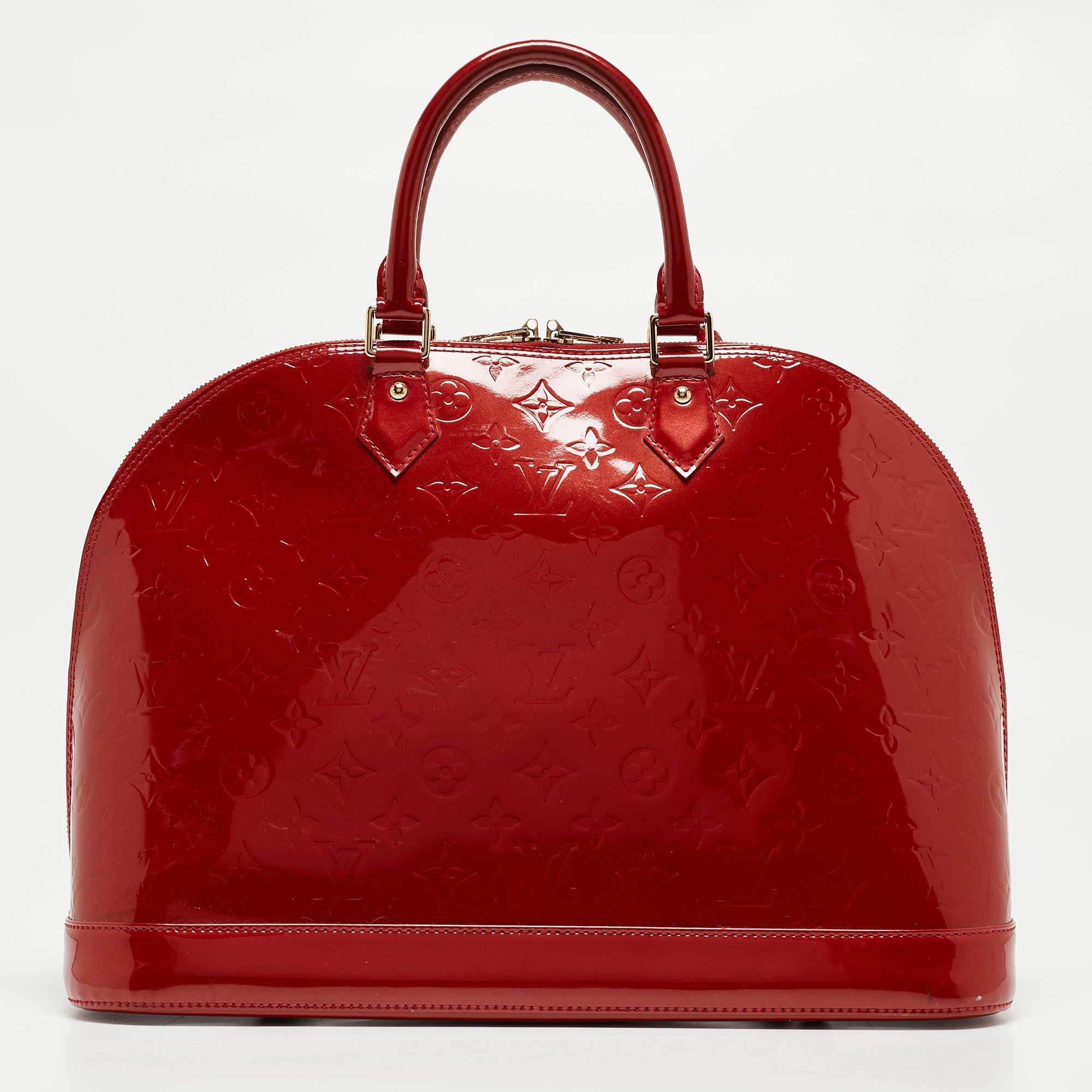 Louis Vuitton Pomme D Amour Monogram Vernis Alma GM Bag 3