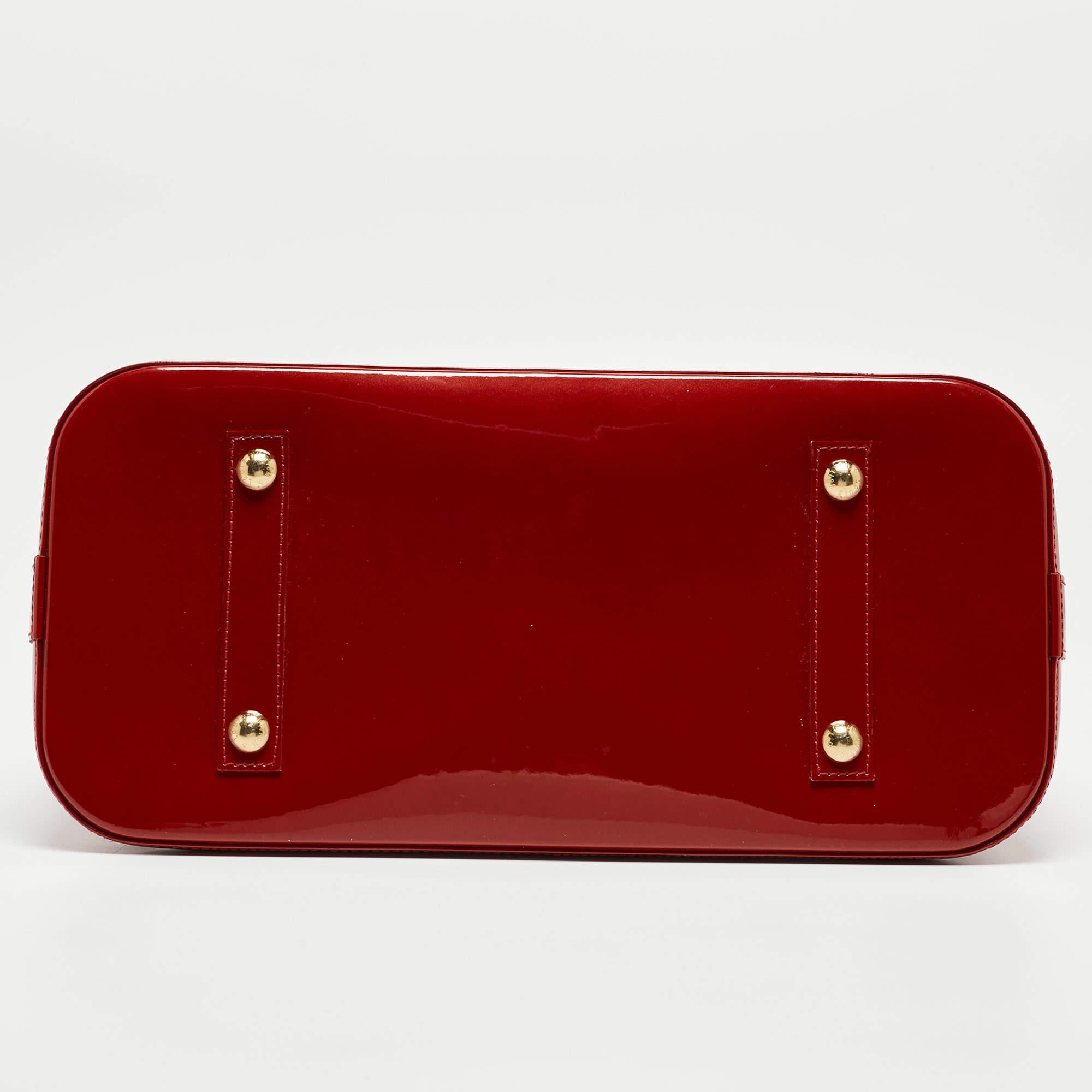 Louis Vuitton Pomme D Amour Monogram Vernis Alma GM Bag 4