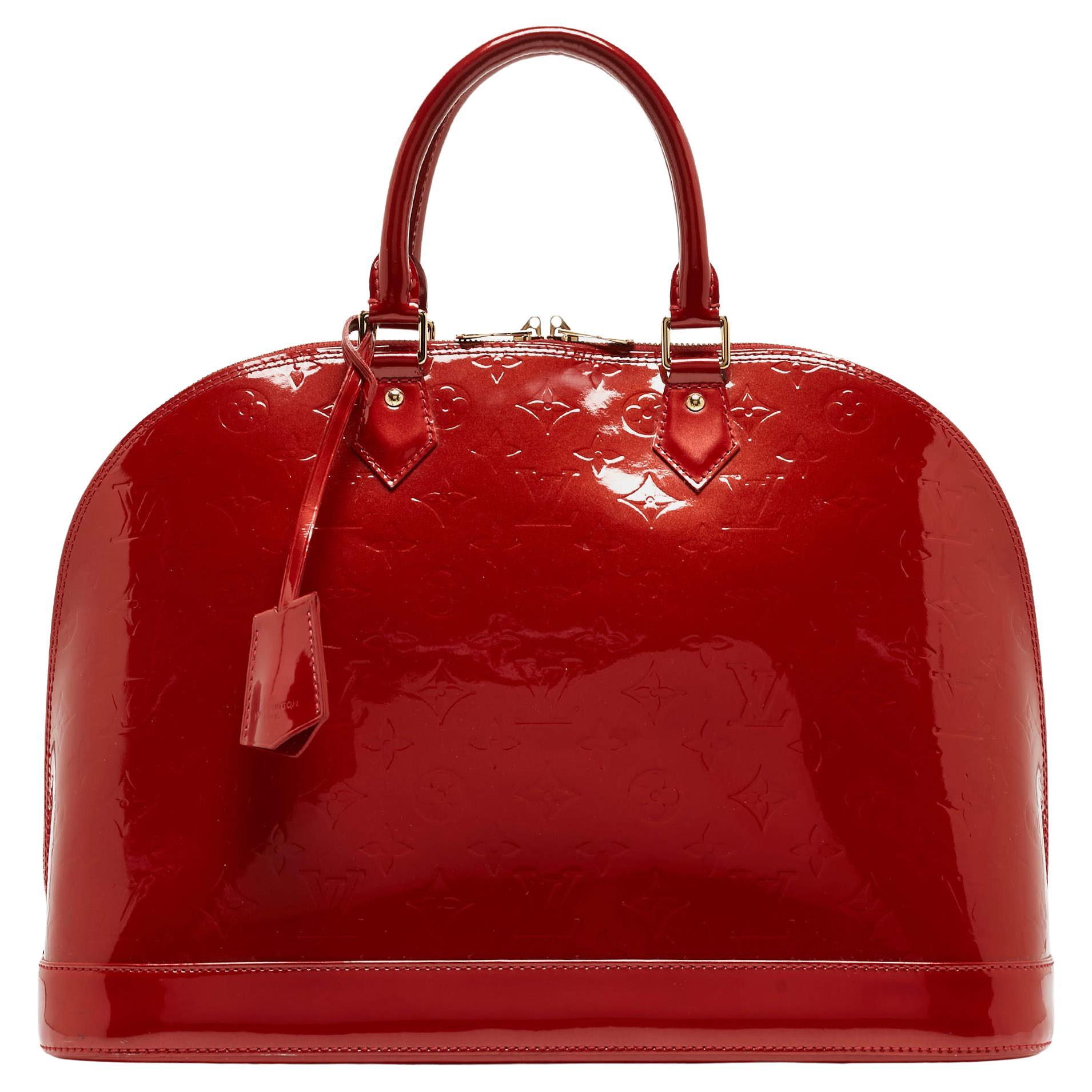 Louis Vuitton Pomme D Amour Monogram Vernis Alma GM Bag For Sale