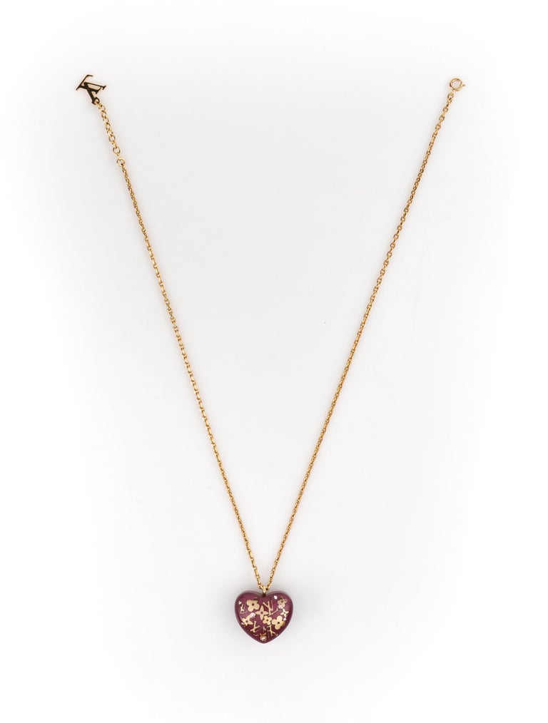 Louis Vuitton Inclusion Heart Pendant Necklace - Brass Pendant