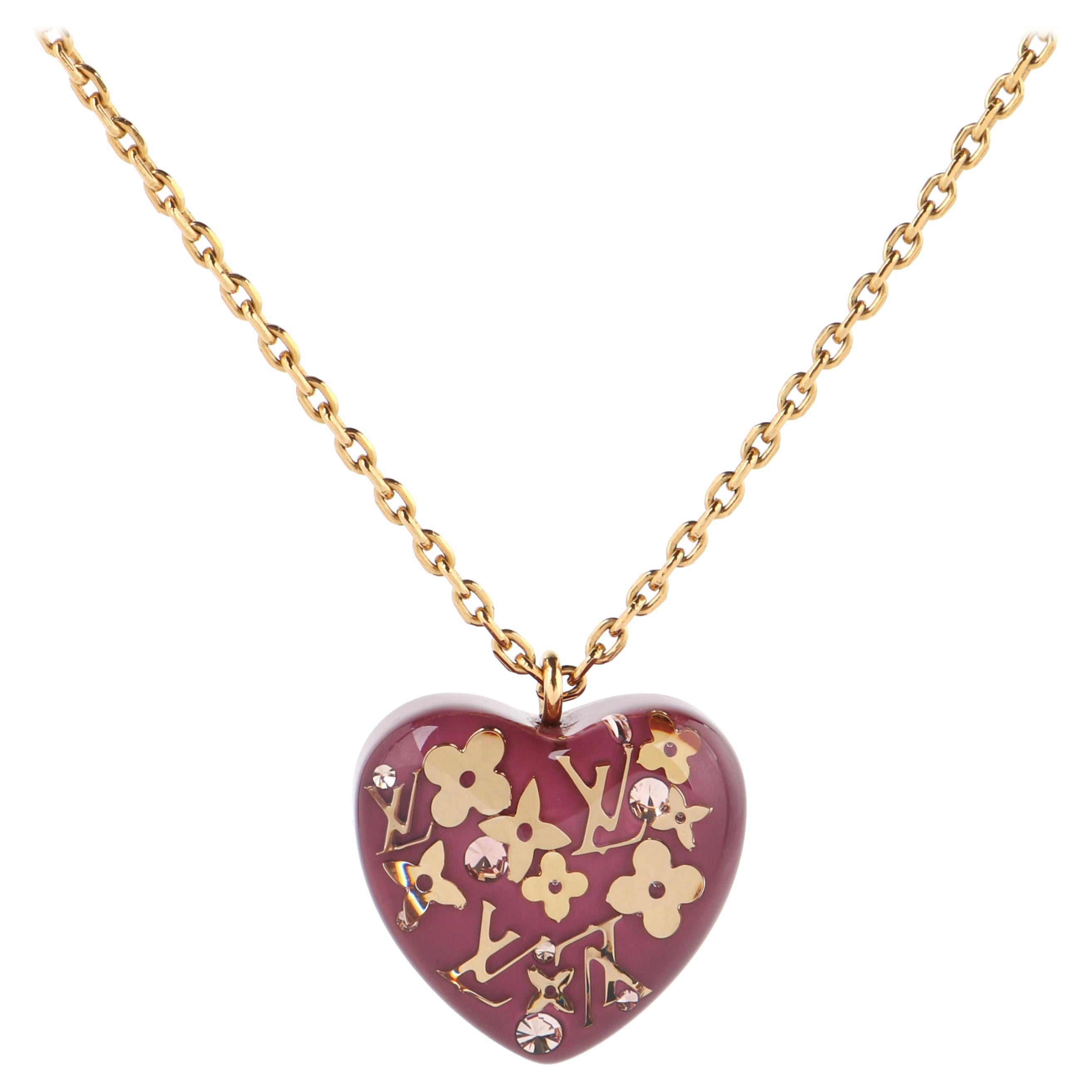 Louis Vuitton, Jewelry, Louis Vuitton Pendant Inclusion Heart  Necklacer434