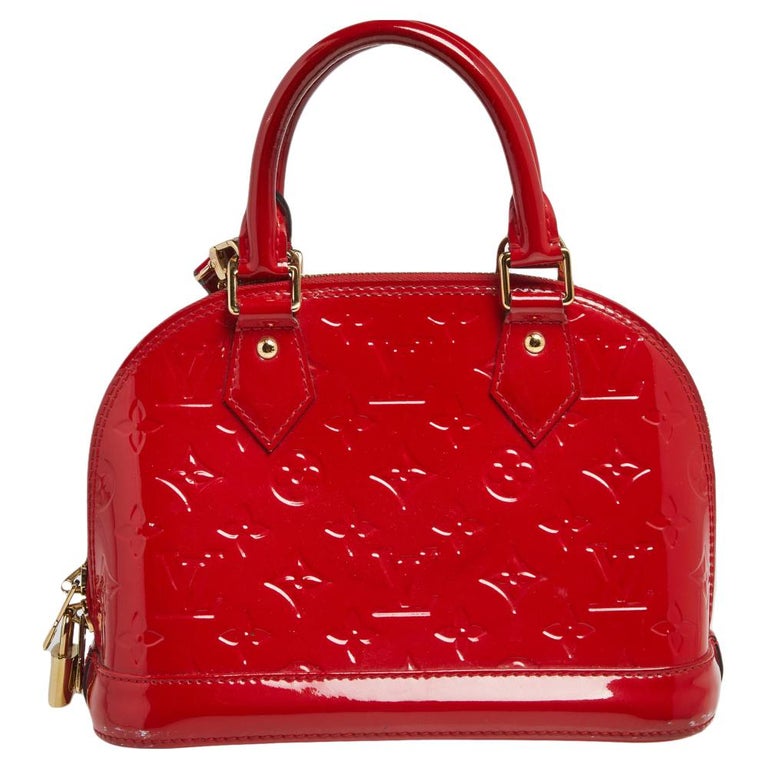 Louis Vuitton Red Patent Leather Monogram Vernis Alma BB Crossbody Bag For  Sale at 1stDibs