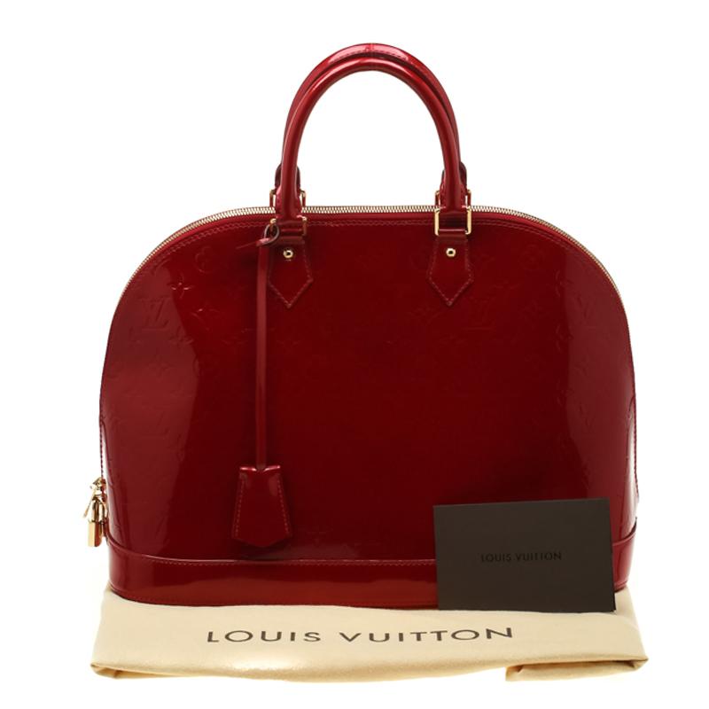 Louis Vuitton Pomme D’amour Monogram Vernis Alma GM Bag 5