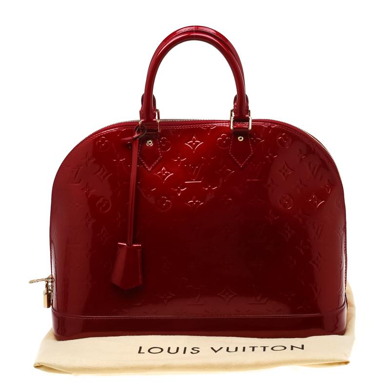 Louis Vuitton Pomme D’amour Monogram Vernis Alma GM Bag 7