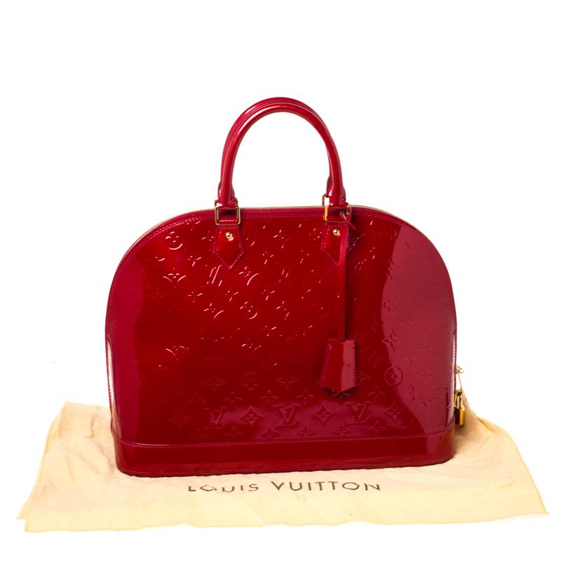 Louis Vuitton Pomme D’amour Monogram Vernis Alma GM Bag 7