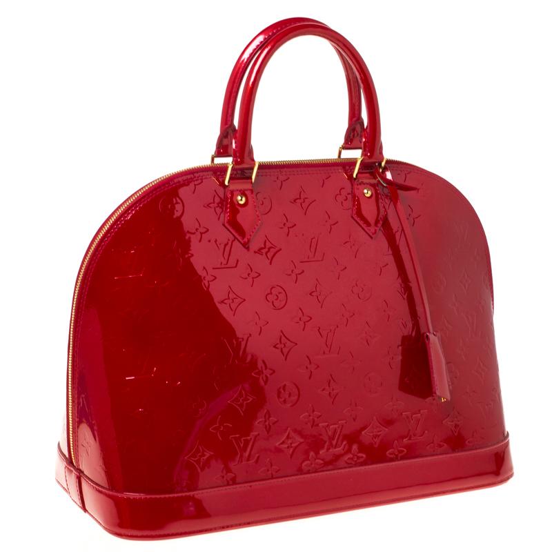 Louis Vuitton Pomme D’amour Monogram Vernis Alma GM Bag In Good Condition In Dubai, Al Qouz 2
