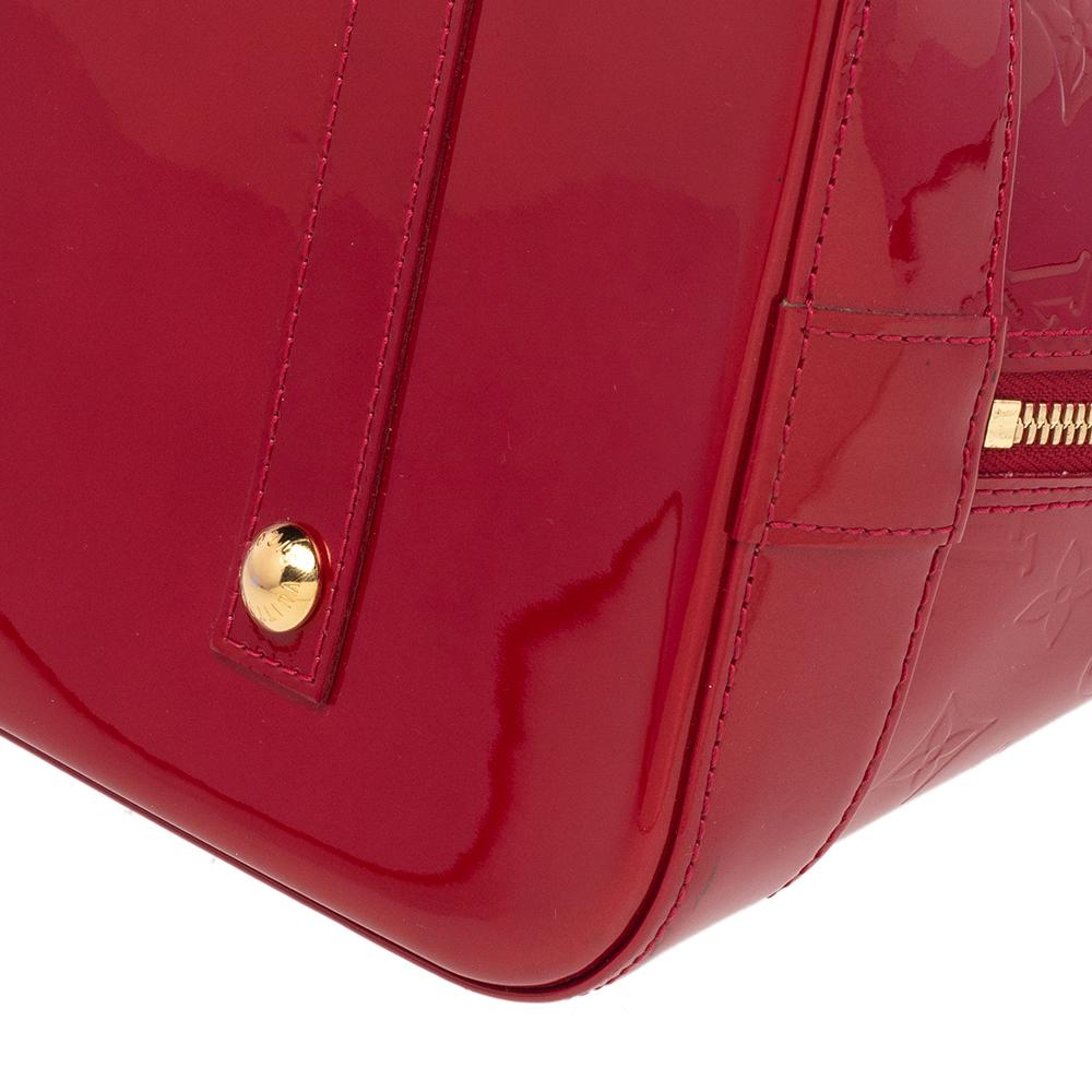 Women's Louis Vuitton Pomme D’amour Monogram Vernis Alma GM Bag