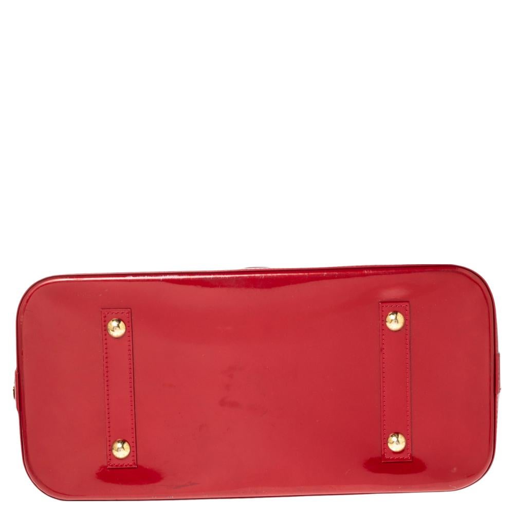 Louis Vuitton Louis Vuitton Pomme Damour Monogrammierte Vernis Alma GM Tasche 1
