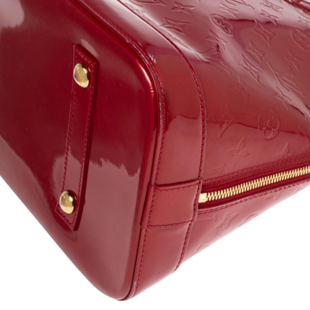 Louis Vuitton Louis Vuitton Pomme Damour Monogrammierte Vernis Alma GM Tasche 2