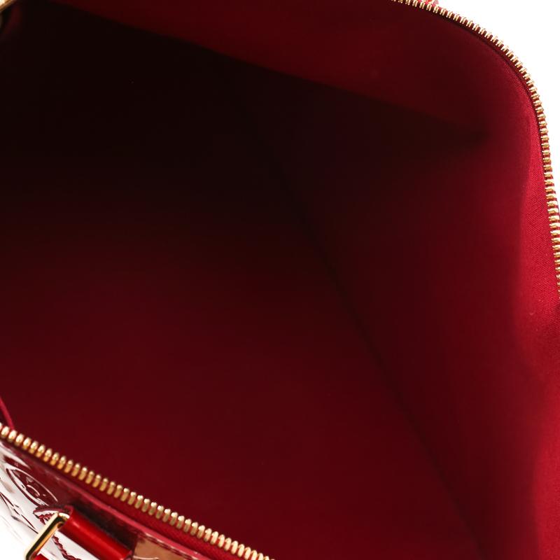 Louis Vuitton Pomme D’amour Monogram Vernis Alma GM Bag 4
